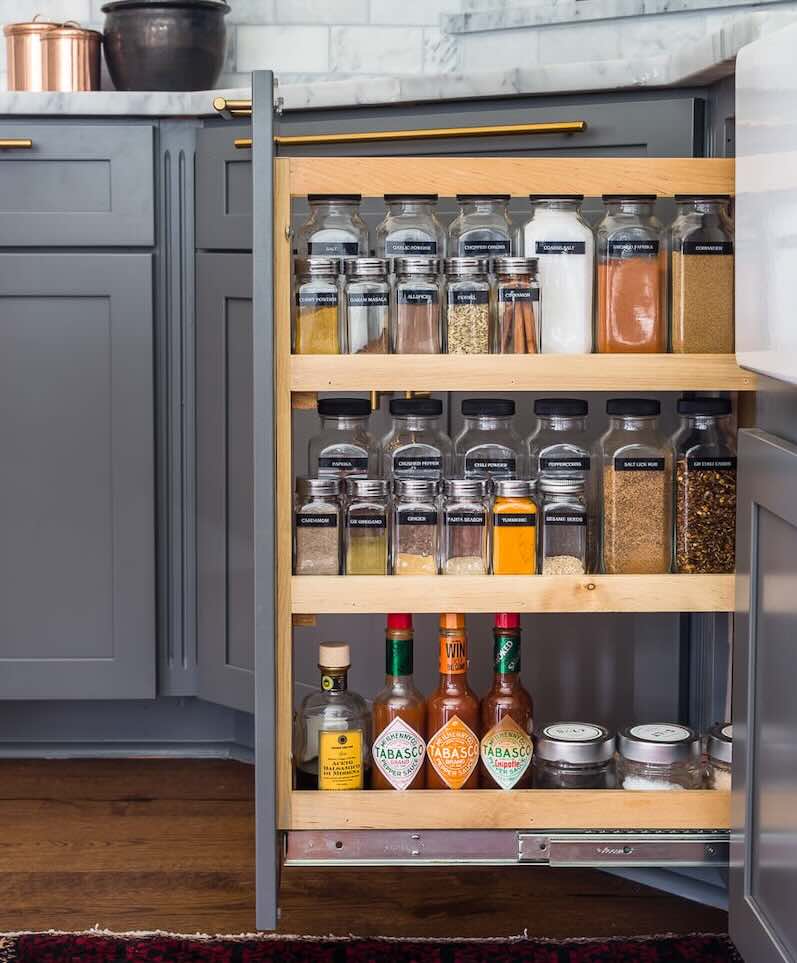 Kitchen Cabinet for Spices and Herbs