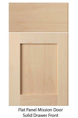 Flat Panel Mission Door Solid Drawer Front